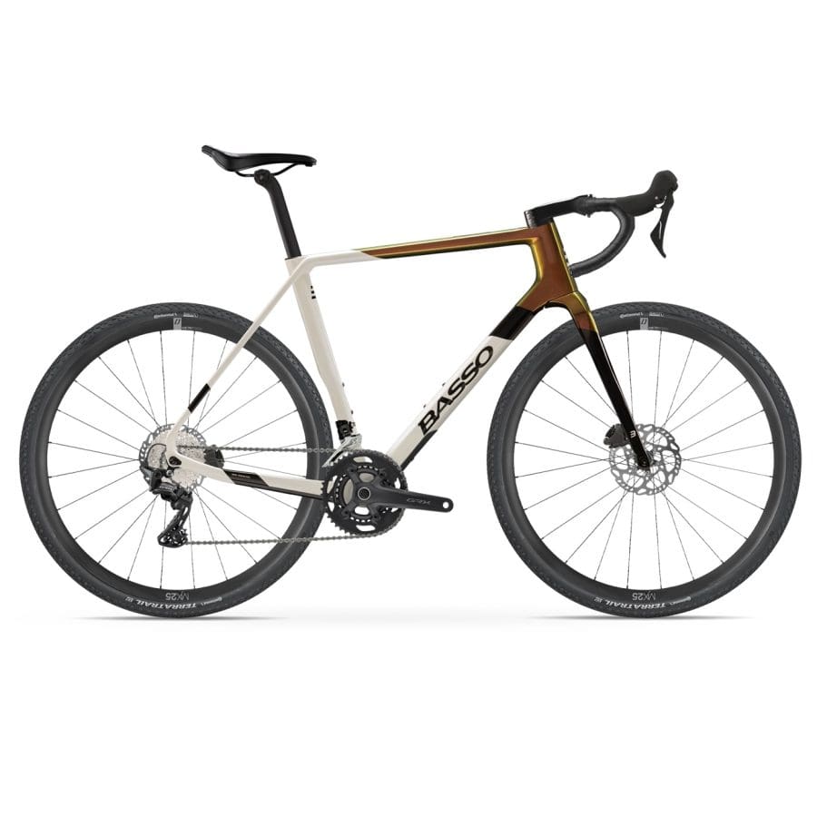 gravel bike poseidon Basso Palta White Poseidon L Bicycle – Shimano GRX 610 2×12 – Microtec – 144Rayos